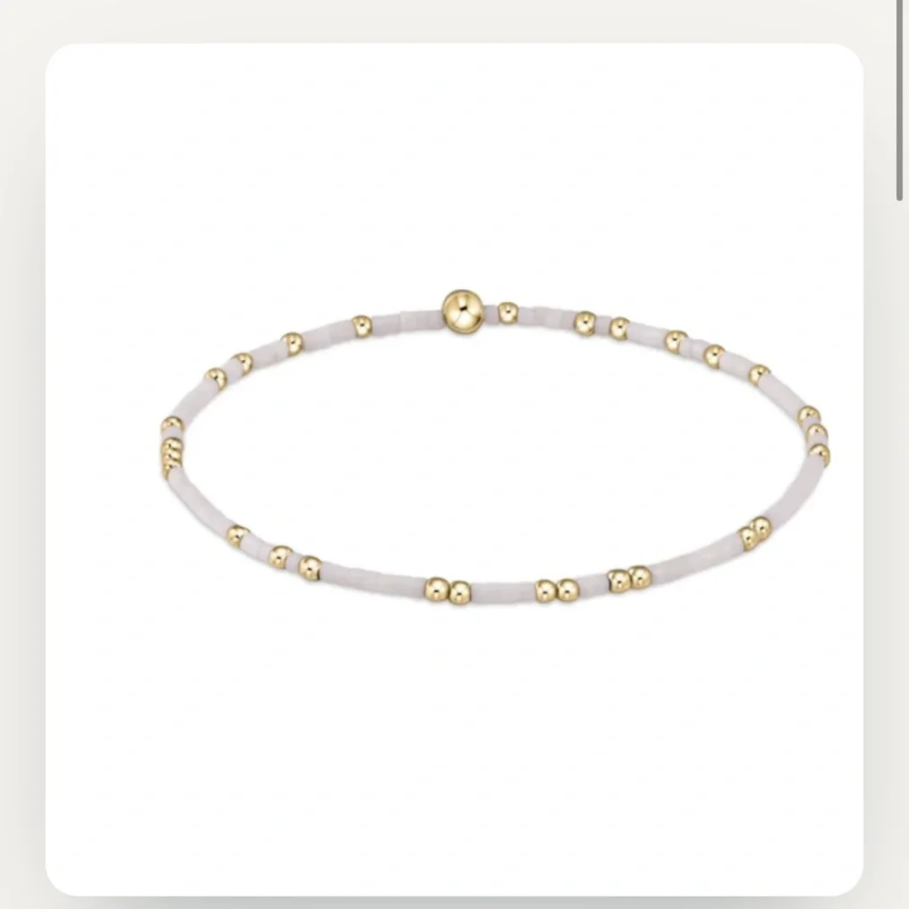 Elegant Gold and White Beaded Bracelet 2 available -price is per bracelet - Picture 1 of 1